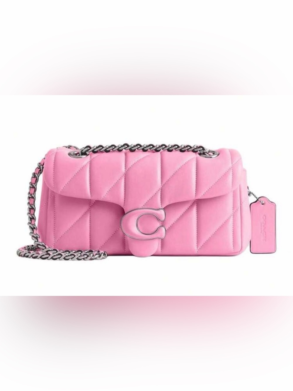 🌸 Coach Quilted Tabby Shoulder Bag 20 in Carnation Pink NWT 🌸
